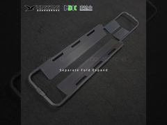 60mm হাসপাতাল ভাঁজ স্কুপ স্ট্রেচার ট্রলি ম্যানুয়াল শক্তি 180 ডিগ্রী নিয়মিত