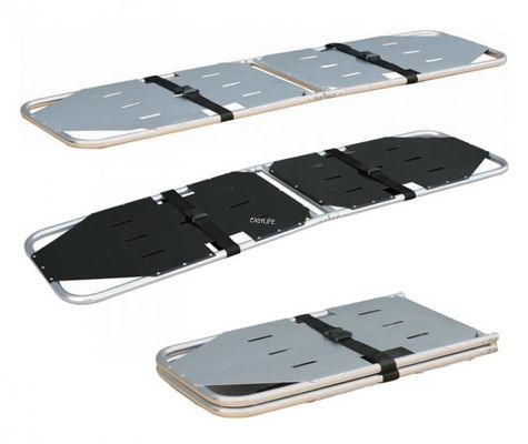 অ্যালুমিনিয়াম খাদ ভাঁজযোগ্য স্ট্রেচার প্রথম রোগীদের স্পিনাল এবং lumbar আঘাত সঙ্গে পরিবহন