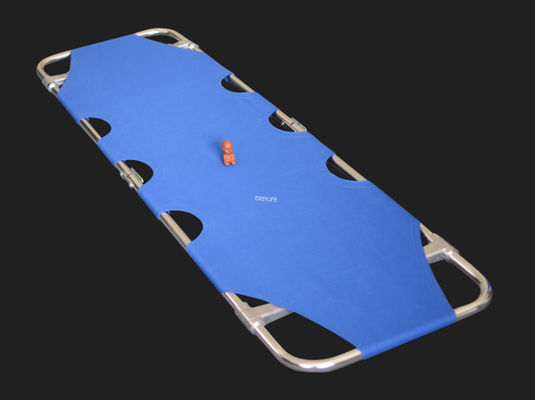 দুই ভাঁজ অ্যালুমিনিয়াম খাদ হালকা মেডিকেল স্ট্রেচার ক্ষয় প্রতিরোধী মাল্টি রঙ সহজ অপারেট