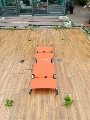 হালকা দুই ভাঁজ স্ট্রেচার অ্যালুমিনিয়াম খাদ ফ্রেম অক্সফোর্ড কাপড়