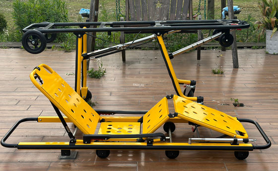 ফার্স্ট এইড অ্যালুমিনিয়াম খাদ অ্যাম্বুলেন্স স্ট্রেচার ফোল্ডিং লেগ যান্ত্রিক কাঠামো এবং উচ্চতা সমন্বয় সঙ্গে