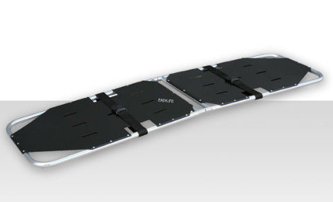 অ্যালুমিনিয়াম খাদ হার্ড বোর্ড রোগীর স্থানান্তর জন্য দুই ভাঁজ স্ট্রেচার বহন করার জন্য সুবিধাজনক