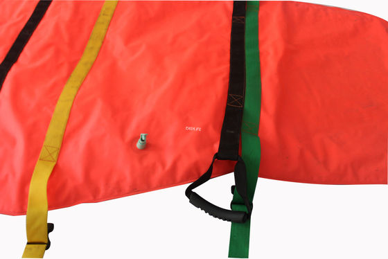 অরেঞ্জ মেডিকেল ইমার্জেন্সি রেসকিউ সরঞ্জাম ভাঁজযোগ্য বায়ু ভ্যাকুয়াম গদি স্ট্রেচার