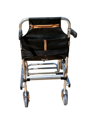 পিভিসি ফ্যাব্রিক সহ ভাঁজযোগ্য পুরু অ্যালুমিনিয়াম খাদ সিঁড়ি স্ট্রেচার 4 চাকা এবং 6 হ্যান্ডেল