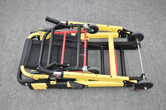 অ্যালুমিনিয়াম খাদ ম্যানুয়াল ক্রলার টাইপ সিঁড়ি স্ট্রেচার ভাঁজযোগ্য হালকা ওজন হাসপাতালের রোগীর স্থানান্তরের জন্য