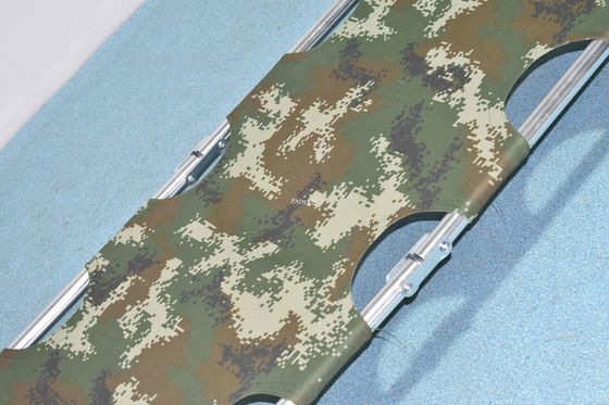 46 X 48 X14cm ফোল্ডিং মেডিকেল স্ট্রেচার মিলিটারি গ্রিন অ্যালুমিনিয়াম অ্যালয় 7 কেজি