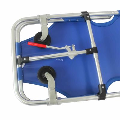 ব্যাকরেস্ট মেডিকেল ইমার্জেন্সি স্ট্রেচার বেড সহ লাইটওয়েট পেশেন্ট ট্রান্সপোর্ট স্ট্রেচার অ্যালুমিনিয়াম অ্যালয় স্ট্রেচার