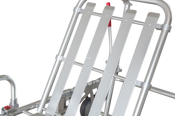 অ্যালুমিনিয়াম খাদ রেলিং সহ জরুরী মেডিকেল লোডিং ফোল্ডিং অ্যাম্বুলেন্স স্ট্রেচার