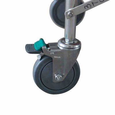 H500mm টেকসই অ্যালুমিনিয়াম খাদ অ্যাম্বুলেন্স বেড স্ট্রেচার রোগীর ট্রলি ODM