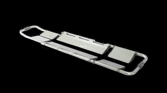 60mm হাসপাতাল ফোল্ডিং স্কুপ স্ট্রেচার ট্রলি ম্যানুয়াল পাওয়ার 180 ডিগ্রী সামঞ্জস্যযোগ্য