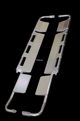 60mm হাসপাতাল ফোল্ডিং স্কুপ স্ট্রেচার ট্রলি ম্যানুয়াল পাওয়ার 180 ডিগ্রী সামঞ্জস্যযোগ্য