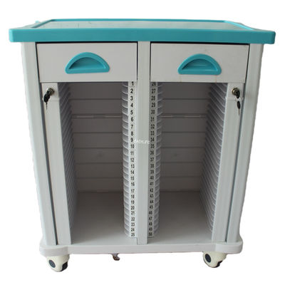 680MM 40CM মেডিকেল সরঞ্জাম ট্রলি ABS হাসপাতাল মেডিকেল ট্রলি ম্যানুয়াল কেস ফোল্ডার ট্রলি