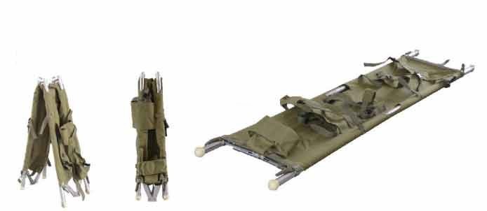 অ্যাম্বুলেন্স 9 কেজির জন্য পিভিসি অ্যালুমিনিয়াম অ্যালয় ফোল্ডিং মেডিকেল স্ট্রেচার 208 X 55 X 13CM