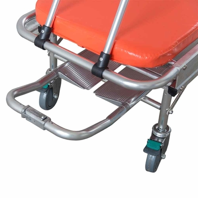 ভালো দাম H500mm টেকসই অ্যালুমিনিয়াম খাদ অ্যাম্বুলেন্স বেড স্ট্রেচার রোগীর ট্রলি ODM অনলাইন